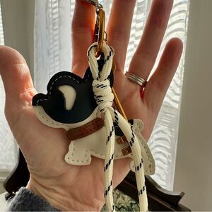 French Bulldog faux Leather Keychain